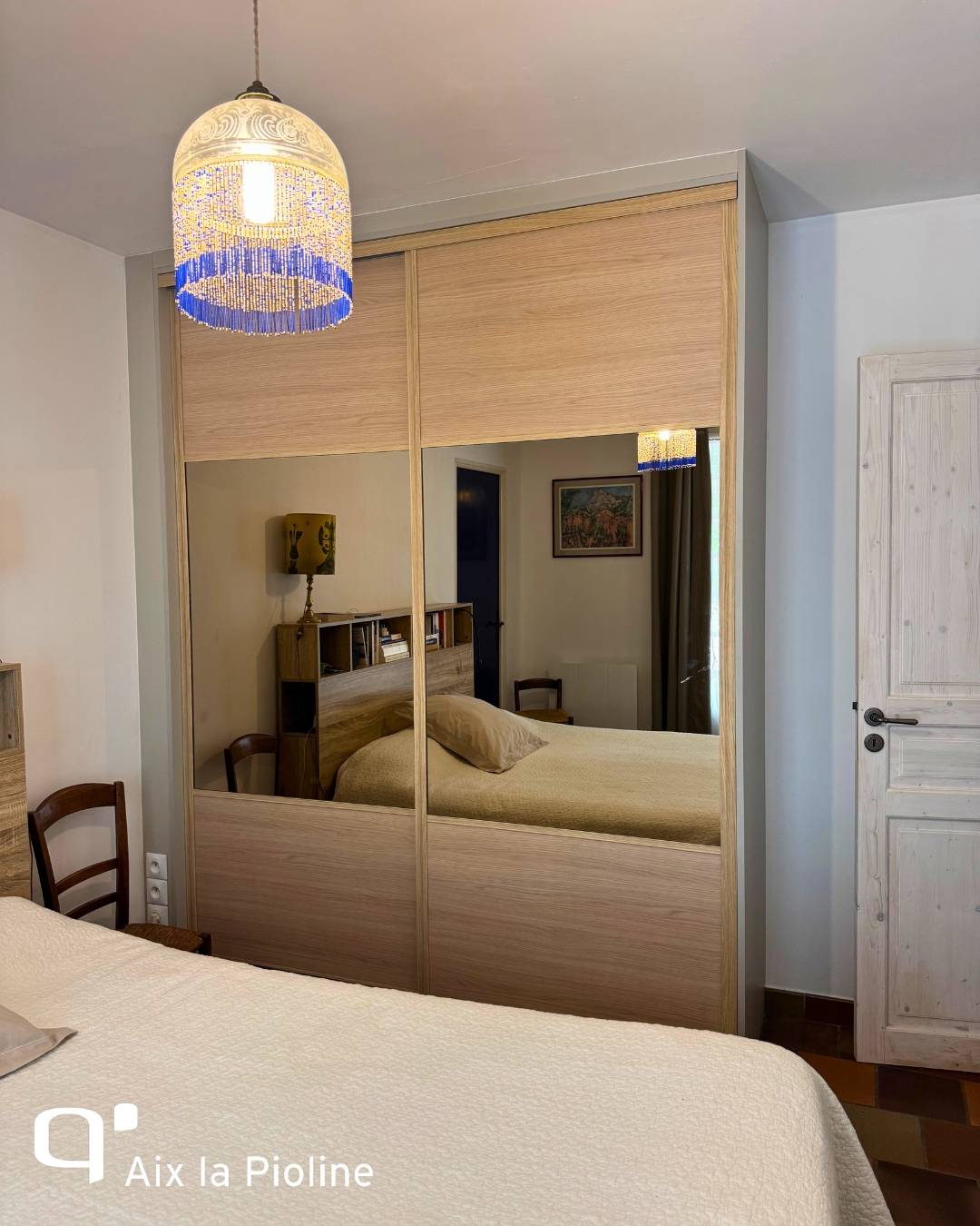 Dressing avec portes miroirs coulissantes sur mesure à Aix en Provence