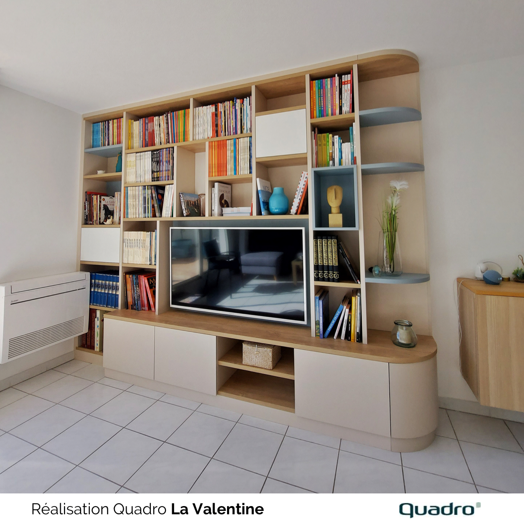 Aménagement d'un meuble TV sur-mesure à la Ciotat proche de Ceyrest