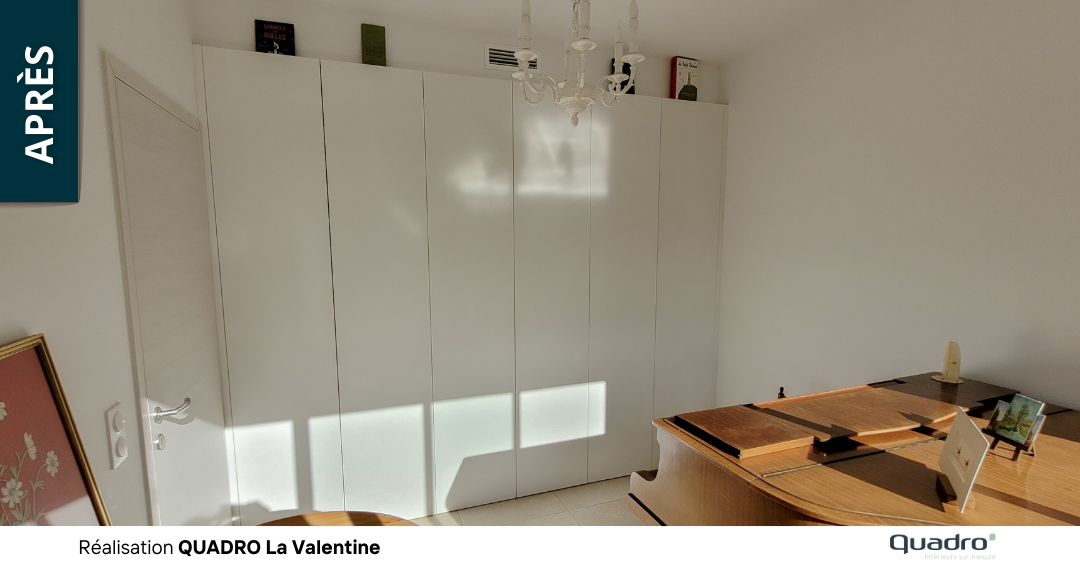 Conception d’un séparateur de pièce au multiple rangement à Marseille avec Quadro la Valentine