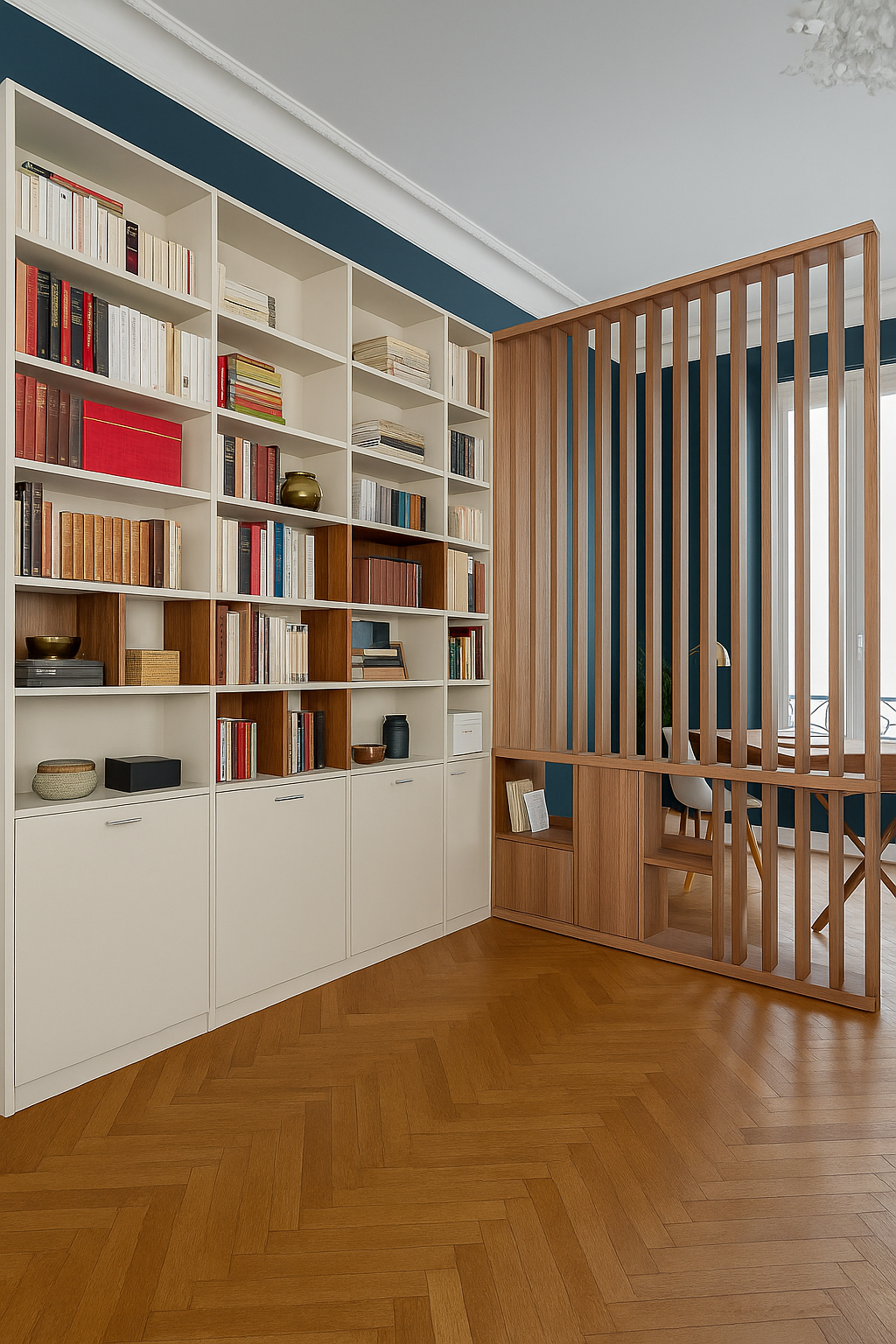 Créez une séparation visuelle sans vous couper de la lumière grâce au claustra