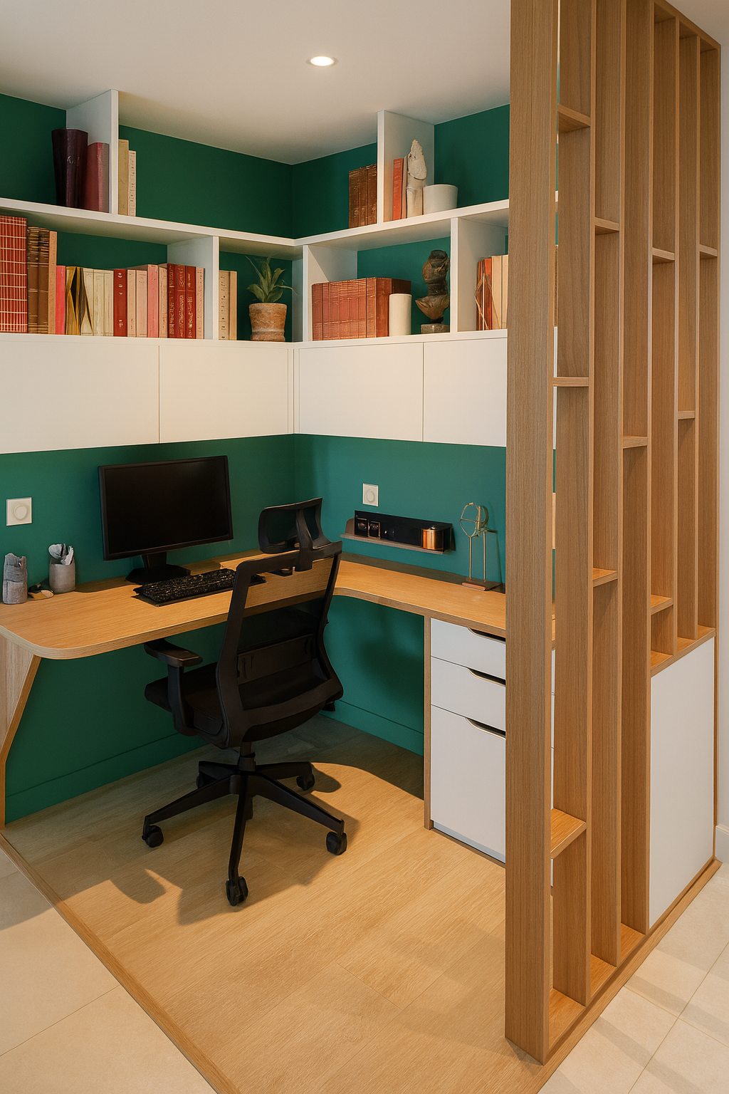 Bureau d'appoint sur-mesure à Aix-en-Provence avec JVB Agencement-Quadro Aix La Pioline