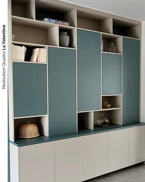 bibliothèque sur mesure conçue à Marseille