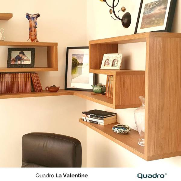 Etagère mural épurée et suspendue JVB Quadro La Valentine