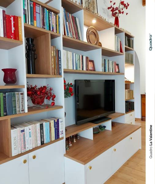 Choisir le Meuble Parfait avec Quadro La Valentine : Bibliothèque-Meuble TV pour un Salon Élégant
