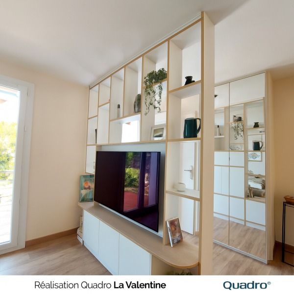Création d'une Bibliothèque-Meuble TV Sur Mesure pour un Espace Harmonieux à Marseille La Valentine
