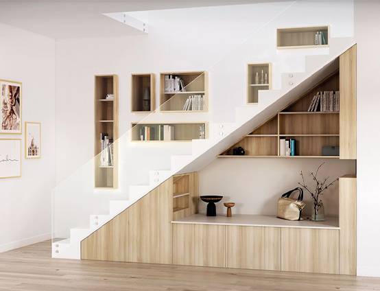 Agencement de placard sous escalier à Allauch 
