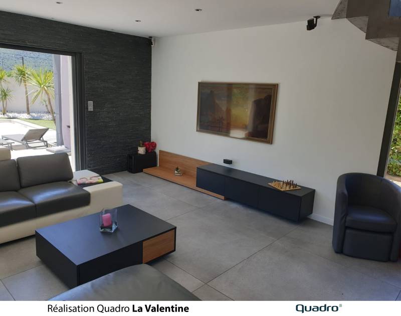 meuble TV sur-mesure sans pieds Marseille