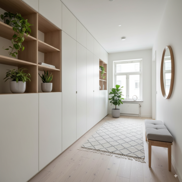 Rangement dans le couloir et salon Marseille 13013